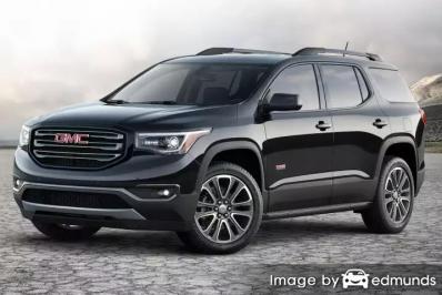 Insurance rates GMC Acadia in Fresno