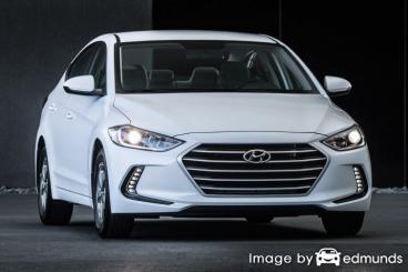 Insurance rates Hyundai Elantra in Fresno